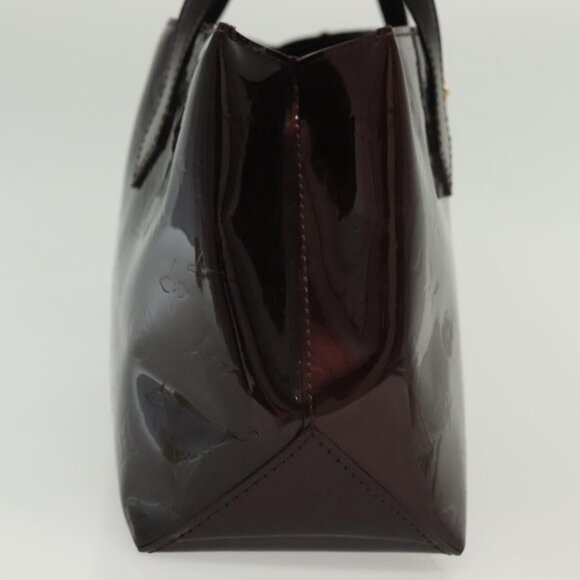 LOUIS VUITTON Monogram Vernis Wilshire PM Hand Bag Amarante - Picture 4 of 15